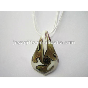 Joya gift Lampwork Glass Pendant Necklace Lampwork glass Necklace sea house pendant with wax cord